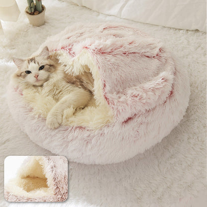 Ultimate Round Plush Cat and Dog Bed