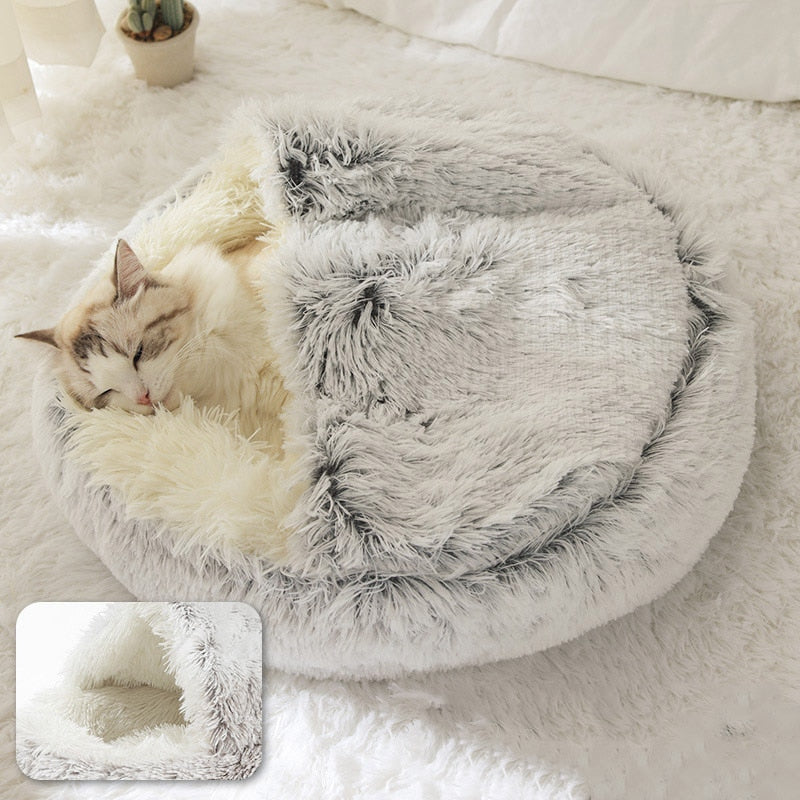 Ultimate Round Plush Cat and Dog Bed